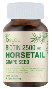 SEPE NATURAL BeYou Biotin 1250, Horsetail Atkuyruğu, Magnezyum, Selenyum Kompleks 60 Kapsül x 880 mg
