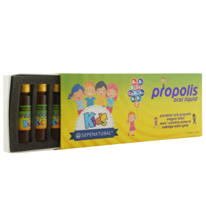 SEPE NATURAL Propolis Kids Meyan Kökü Tıbbi Nane Kalsiyum Çinko Folik Asit C ve B Vitamin 10 Ampul x 10 ml