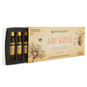 SEPE NATURAL Arı Sütü, Kalsiyum, Çinko, Folik Asit, C ve B Vitamin Kompleks Su Bazlı Şurup 10 Ampul x 10 ml