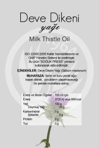 Devedikeni Tohumu Yağı 200 ml Milk Thistle Seed Oil Deve dikeni