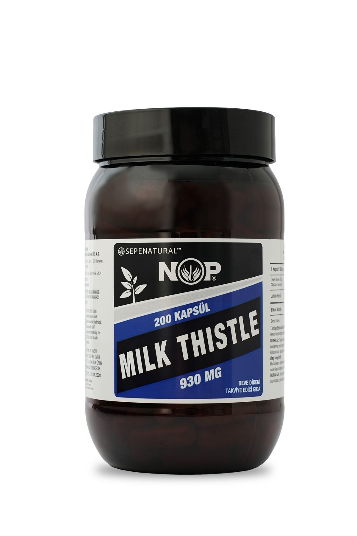 NOP Devedikeni Milkthistle Seed Full Potency 200 Kapsül x 930 mg