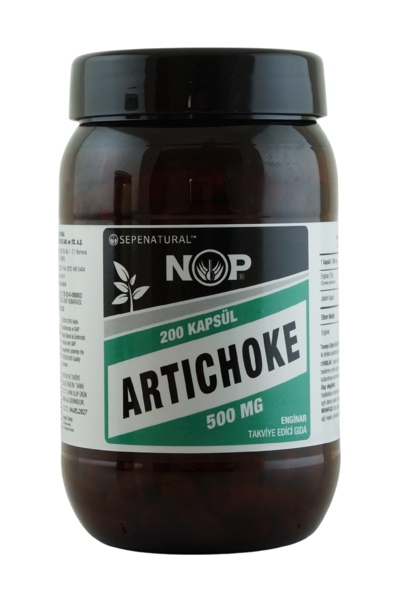 NOP Enginar Artichoke Full Potency 200 Kapsül x 500 mg