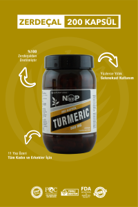 NOP Zerdeçal Turmeric Full Potency 200 Kapsül x 880 mg Curcumin Kurkumin